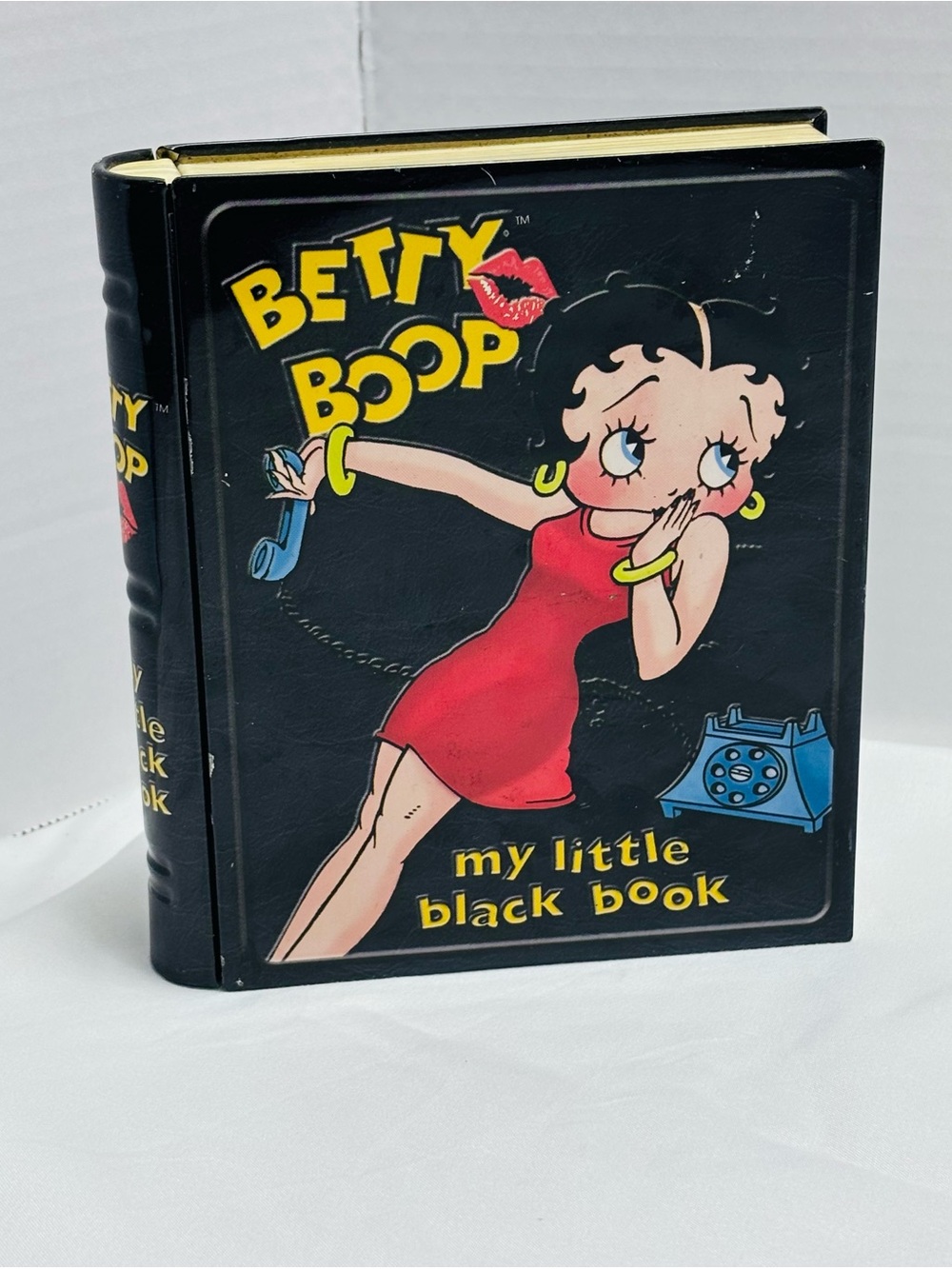 Betty Boop Black Hardcover Notebook with Red Dress Illustration I260